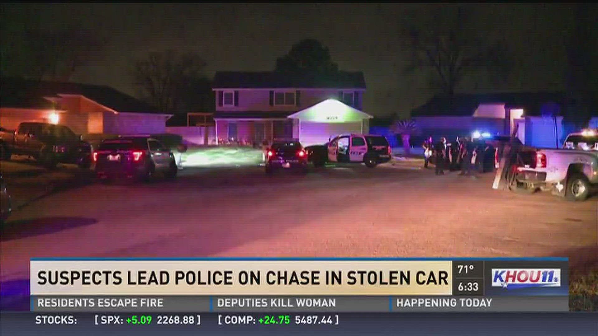 Suspects lead police on chase in stolen car | khou.com