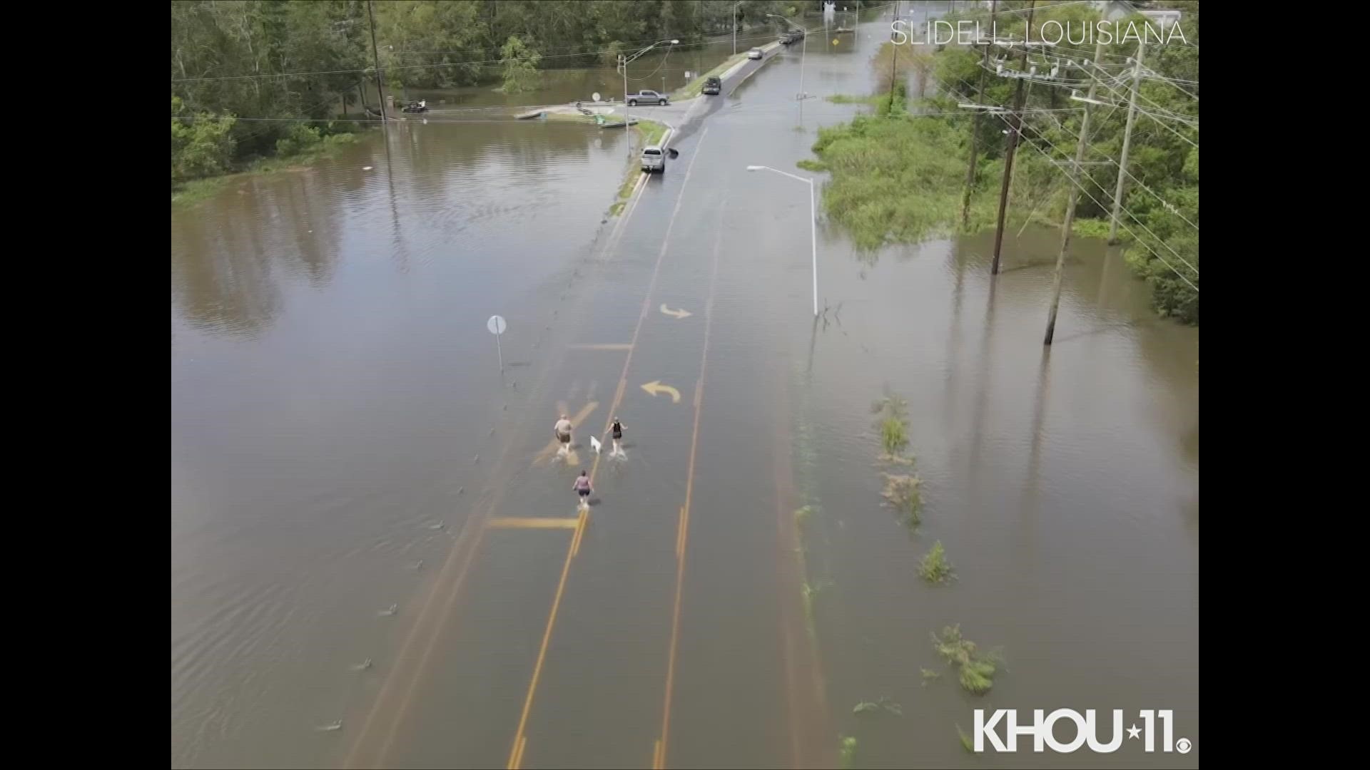 This is Drone 11 video from Slidell, Louisiana following Sunday's landfall.