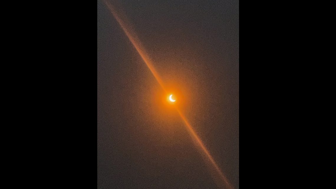 Pictures of the annular solar eclipse in Houston, Texas