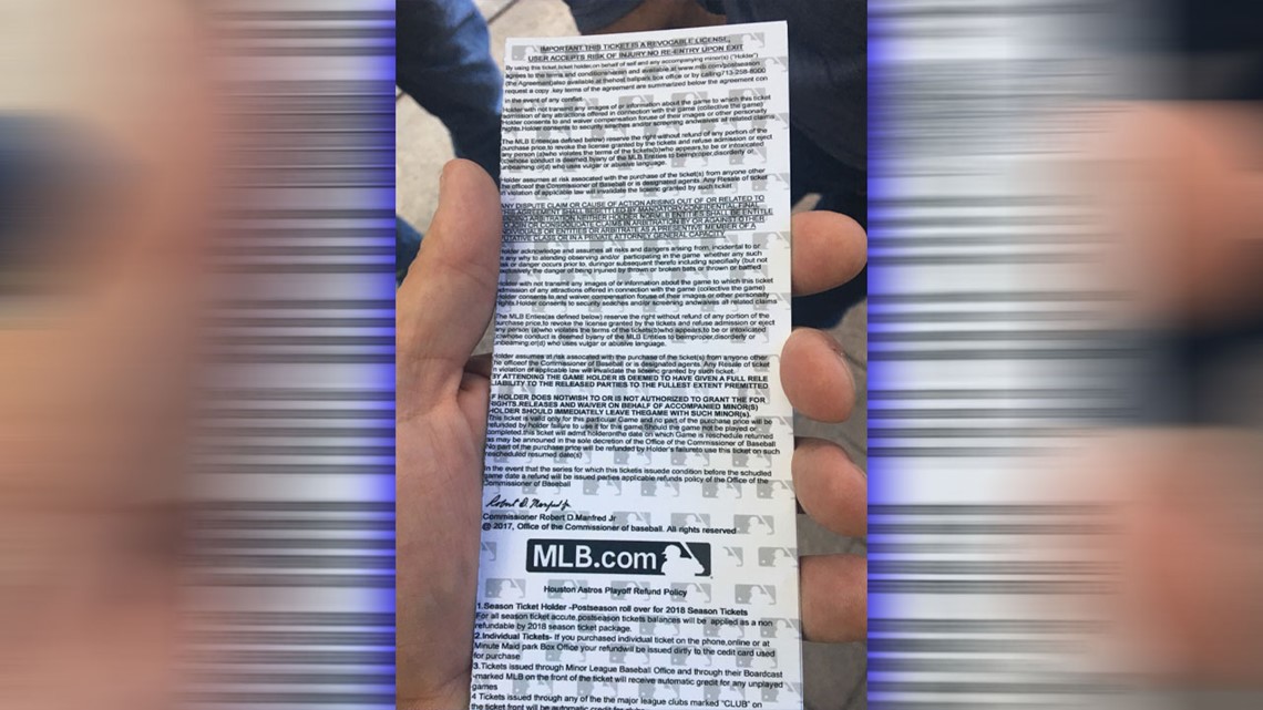 Fake Baseball Ticket 