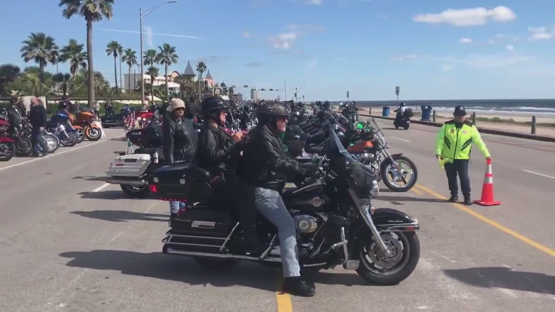 It's a busy weekend on the island as thousands of bikers head down for the Long Star Rally.