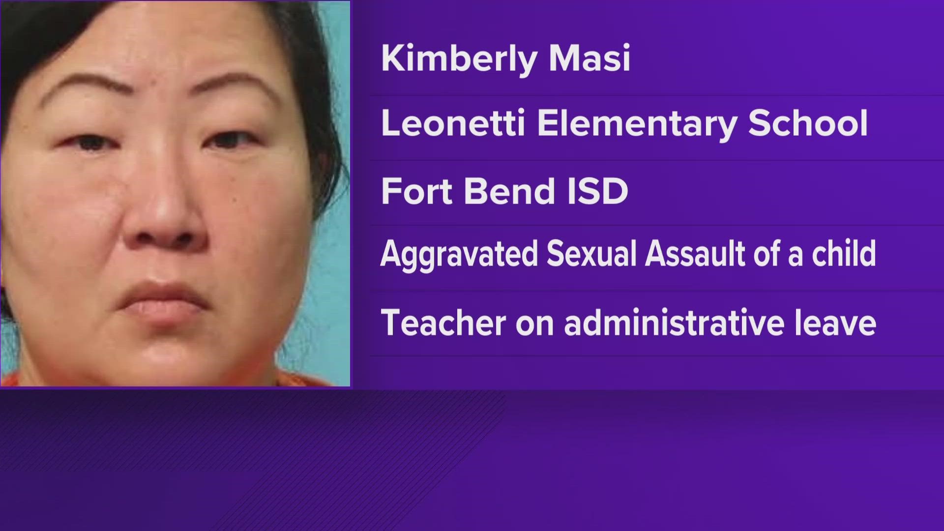 The accusations against Kimberly Masi stem from a case in Brazoria County where she was accused of having an inappropriate relationship with an Alvin ISD student.