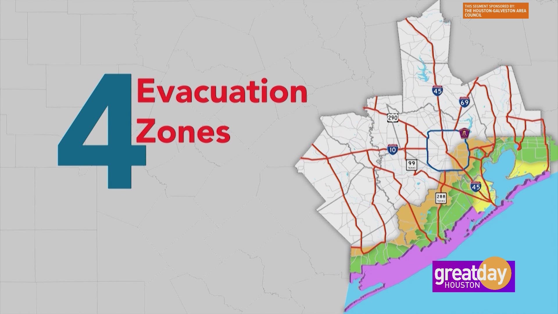 Ashley Seals with The Houston-Galveston Area Council explains how evacuation routes are equipped with resources to ensure safety and a quick exit.