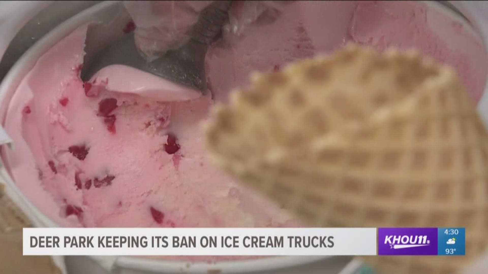 Deer Park is keeping its ban on ice cream trucks in the city.