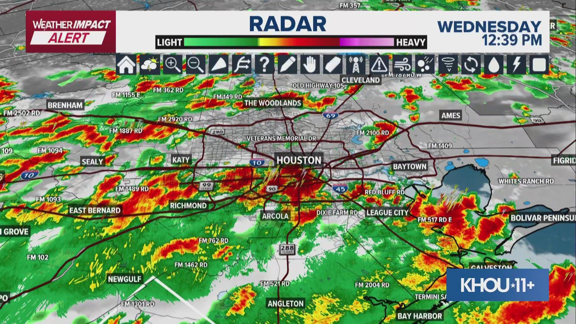 Weather Impact Alert: Tracking storms around the Houston area | khou.com