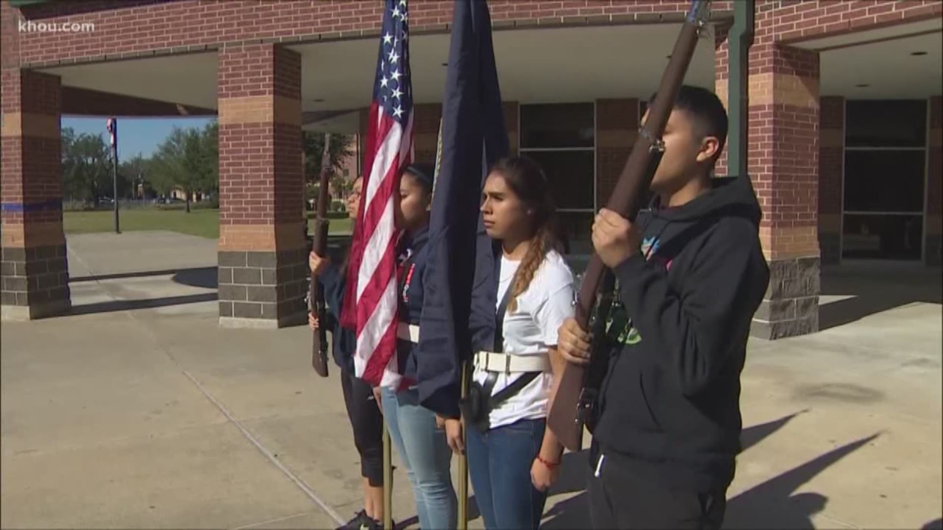 Students at a Fort Bend County school will play an important role in President Bush's journey home to Houston. Students from George Bush High School in Richmond were chosen to be part of a special arrival ceremony Wednesday at Ellington Air Force Base whe