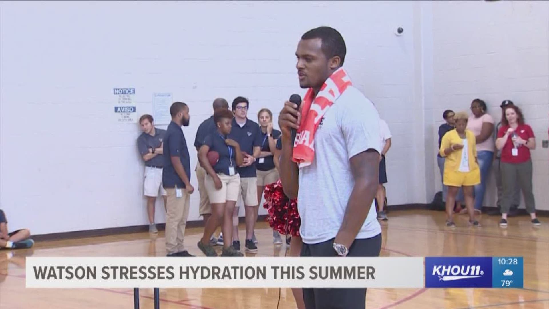Houston Texans quarterback spoke with kids at the Houston Texans YMCA on Thursday and talked about embracing his leadership role on the team.