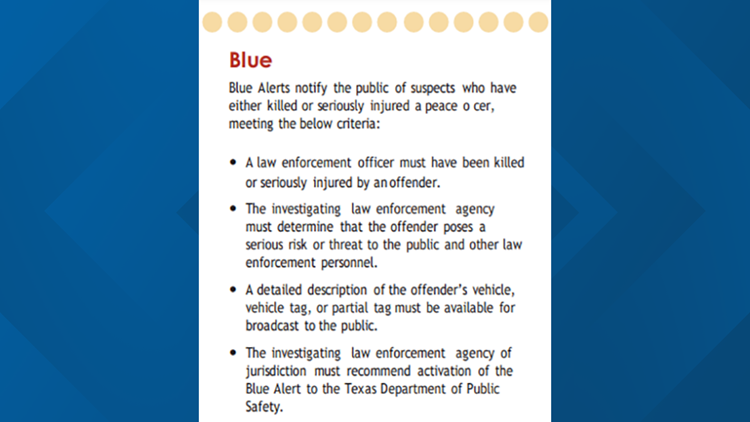 Texas Blue Alert for August 16: Suspect in Cadillac wanted | khou.com