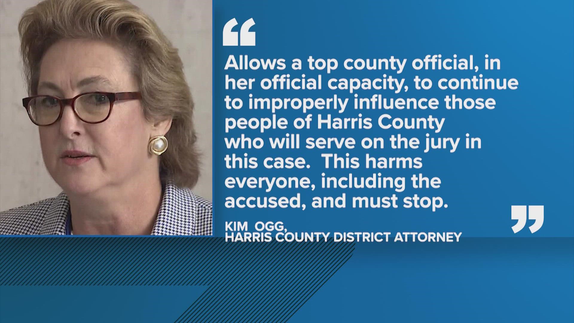 After the felony indictments of three staffers in Harris County Judge Lina Hidalgo's office, the exchanges continue between two of the county's top elected officials