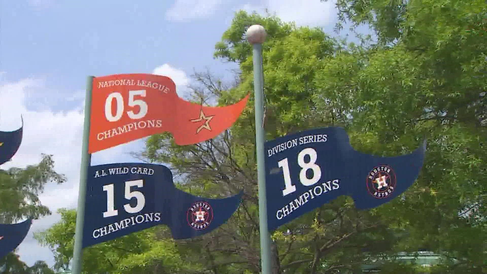 World Series championship banner missing from Minute Maid Park