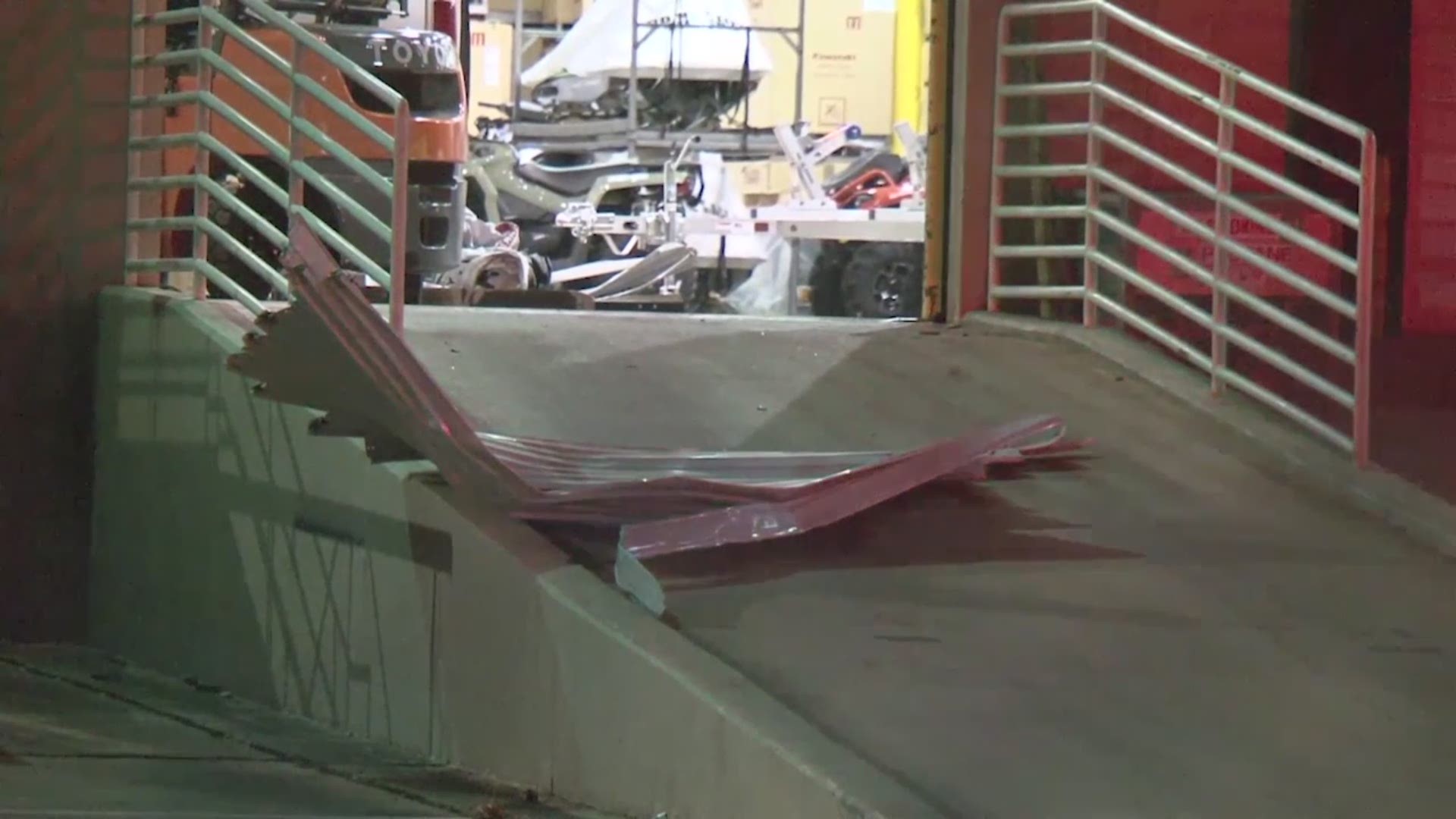 Two suspects were arrested after police say they a smashed into a southwest Houston warehouse to steal a pair of three-wheeled motorcycles early Monday.