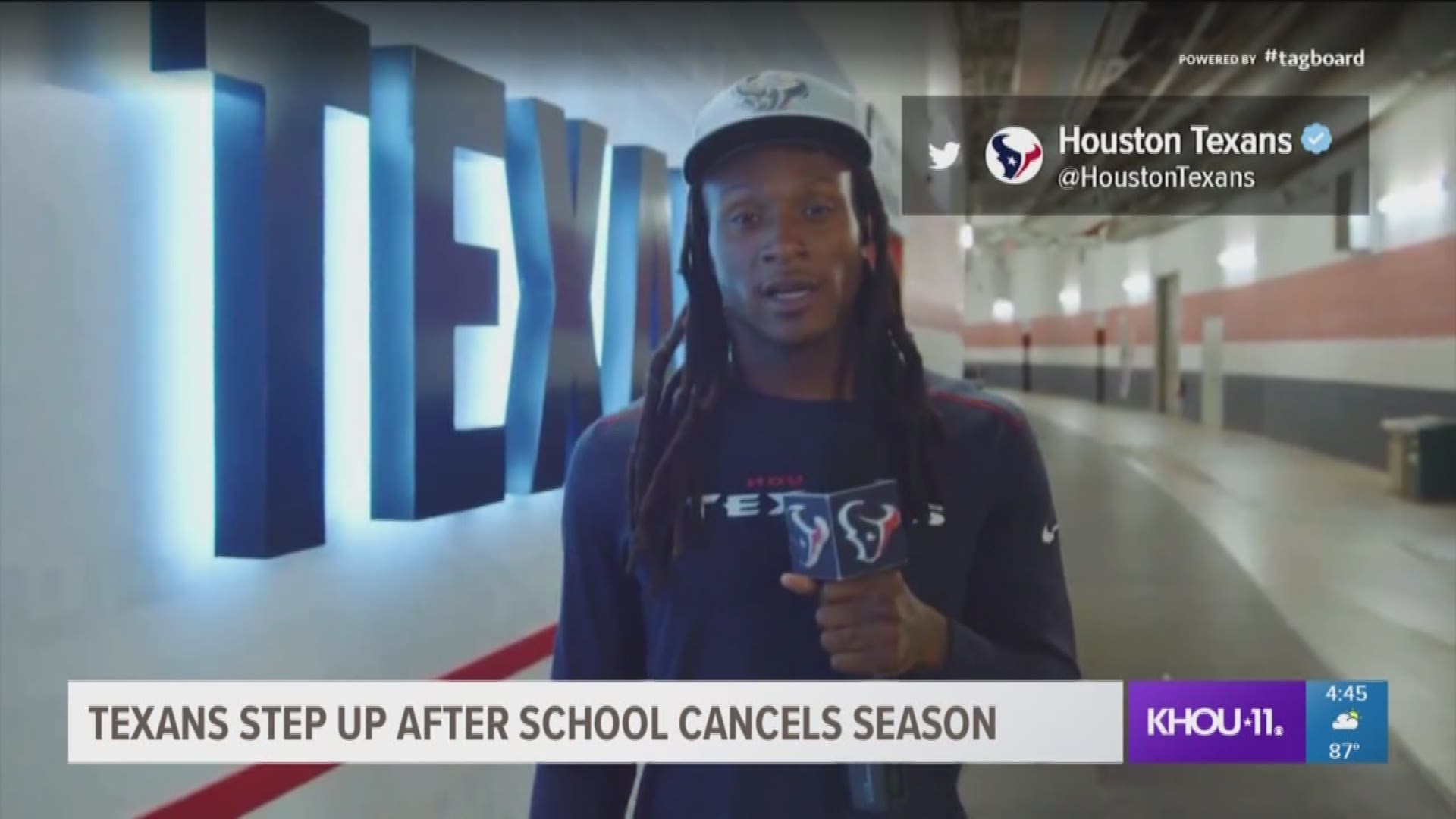 They may have lost their last season of high school football but the seniors on the Sabine Pass High School football team are getting a weekend ticket to the NFL courtesy of the Houston Texans.