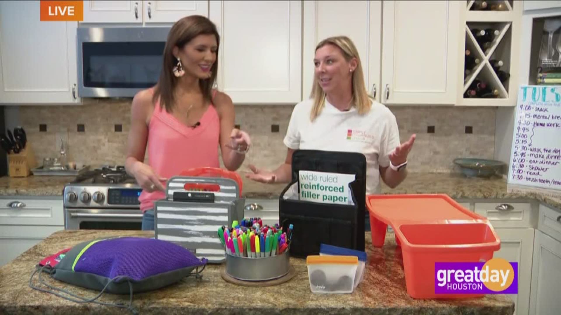 Back to school means back to organization!  Save yourself hours a week with a few simple tricks, Great Day's Cristina Kooker met up with creator of Simply Organized Chaos, Kara Irvine.