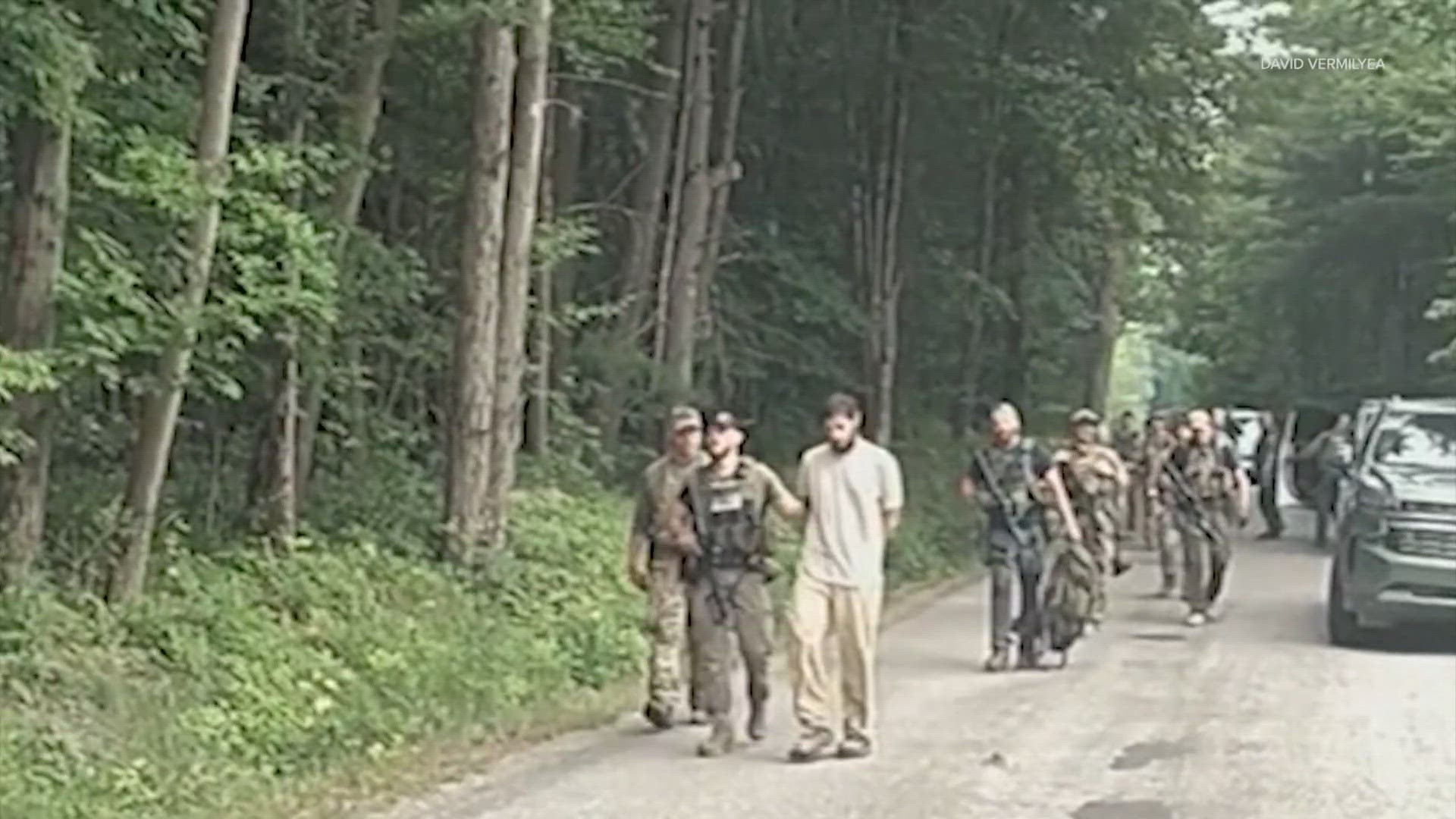 Murder suspect Michael Burham has been captured and is now in custody, Pennsylvania State Police confirmed Saturday night during a news conference.