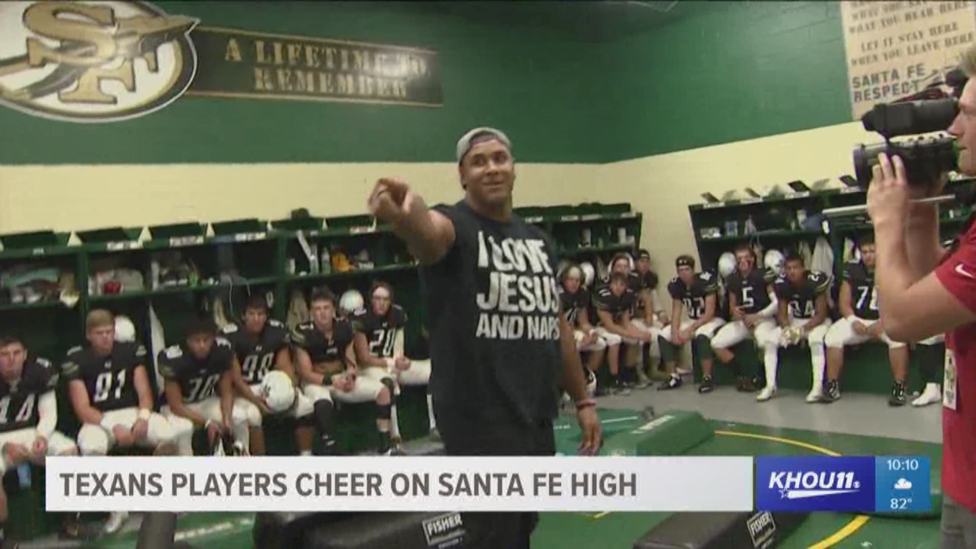 There were some special guests at Santa Fe High's first football game of the season.
