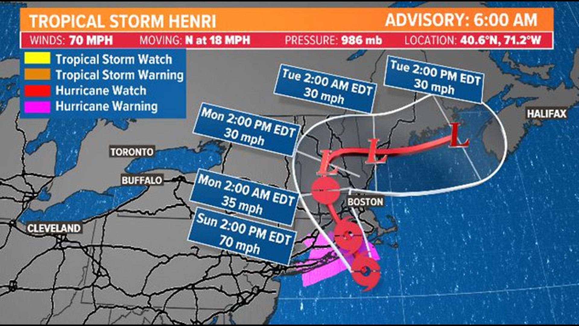 Tropical update: Henri downraded to tropical storm | khou.com