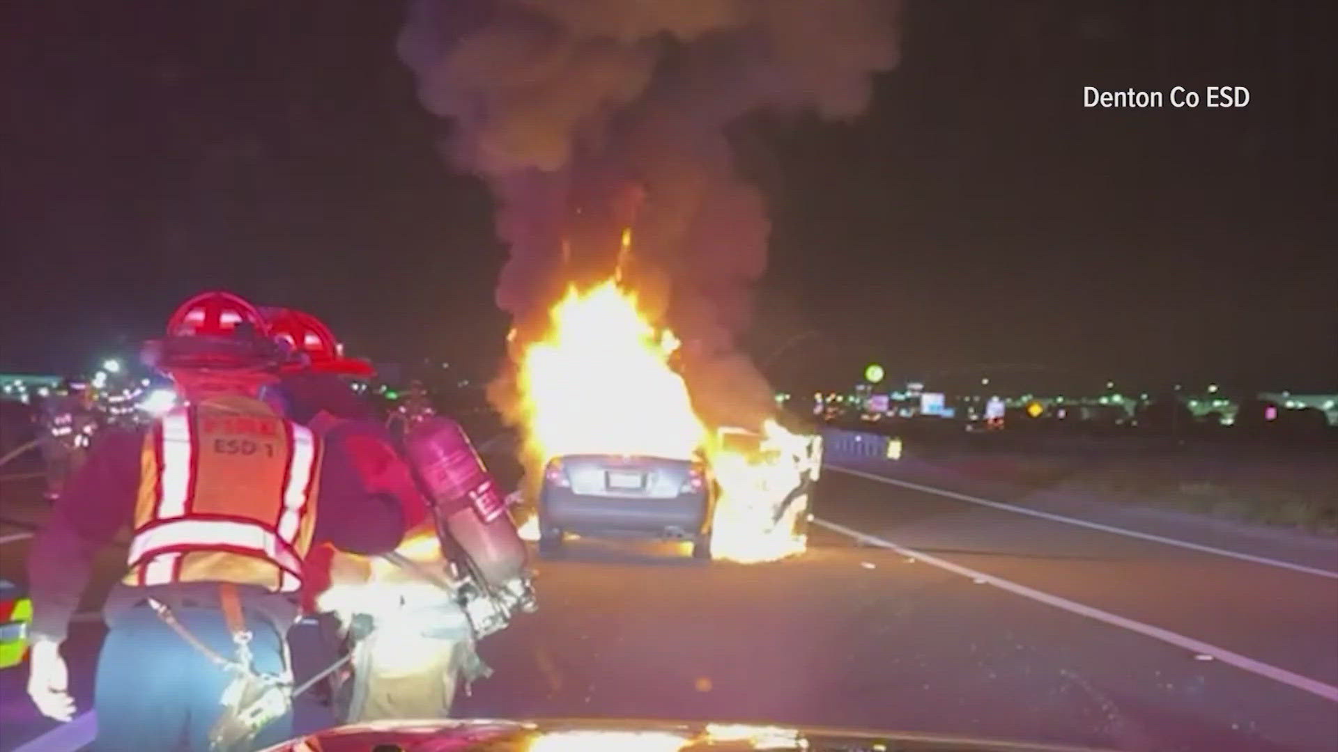 “I grabbed both of the boys and said, 'we have got to get out of here, the car is on fire,'" Paulette Durrah said. "We jumped out, and the flames went higher."