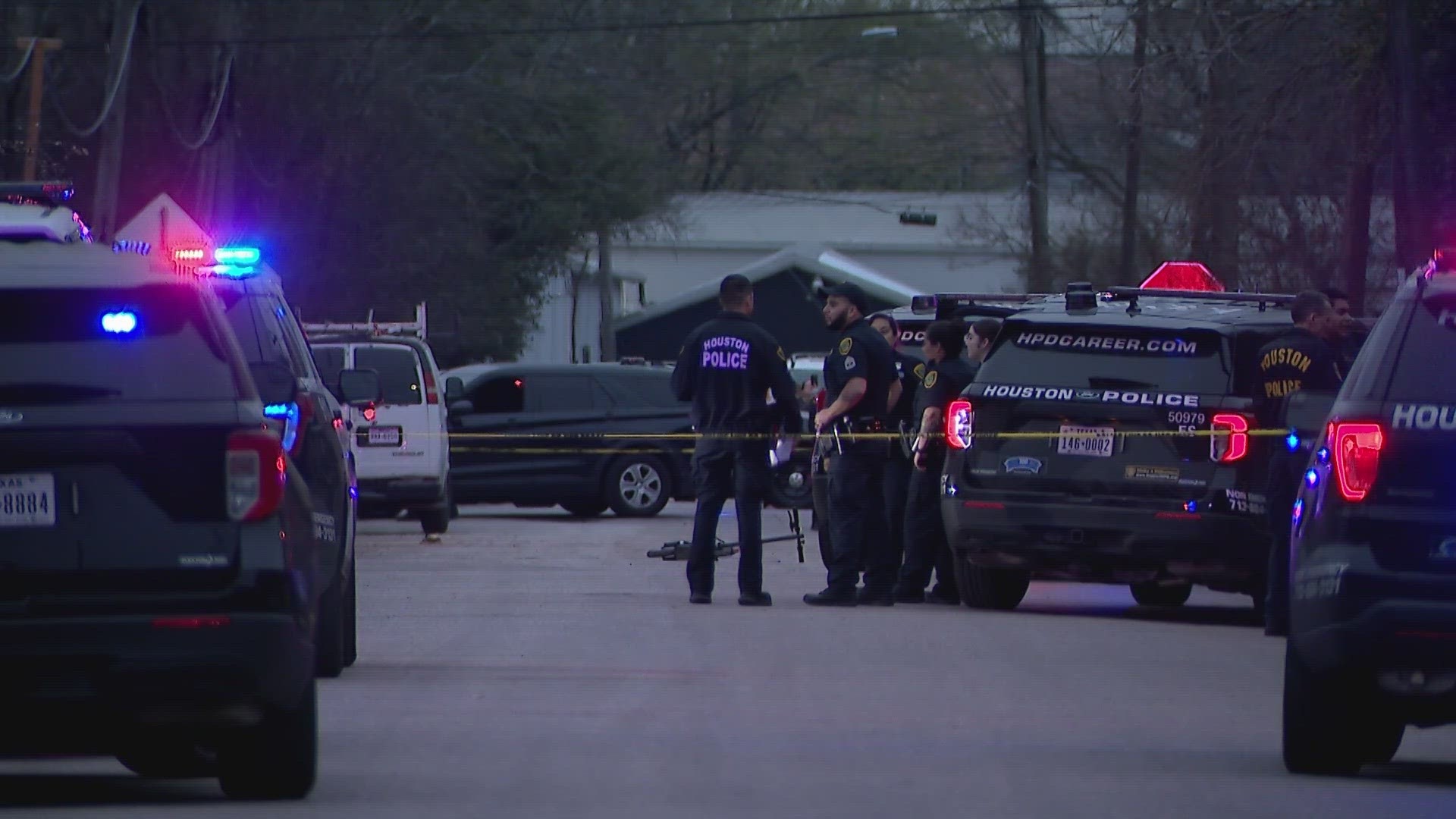 Houston police said an officer shot and killed a robbery suspect in Houston's East End.