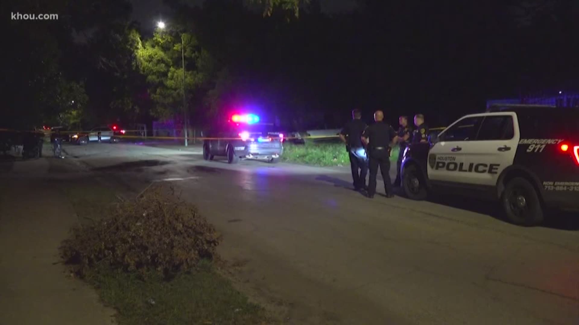 A 9-year-old boy with his mom was hit in the leg Sunday night during an apparent drive-by shooting.
