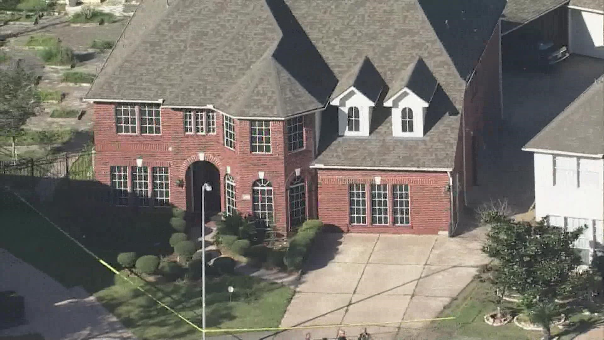 Police are searching for three gunmen after they tried to rob a man and his young granddaughter during a home invasion in Sugar Land Friday morning.