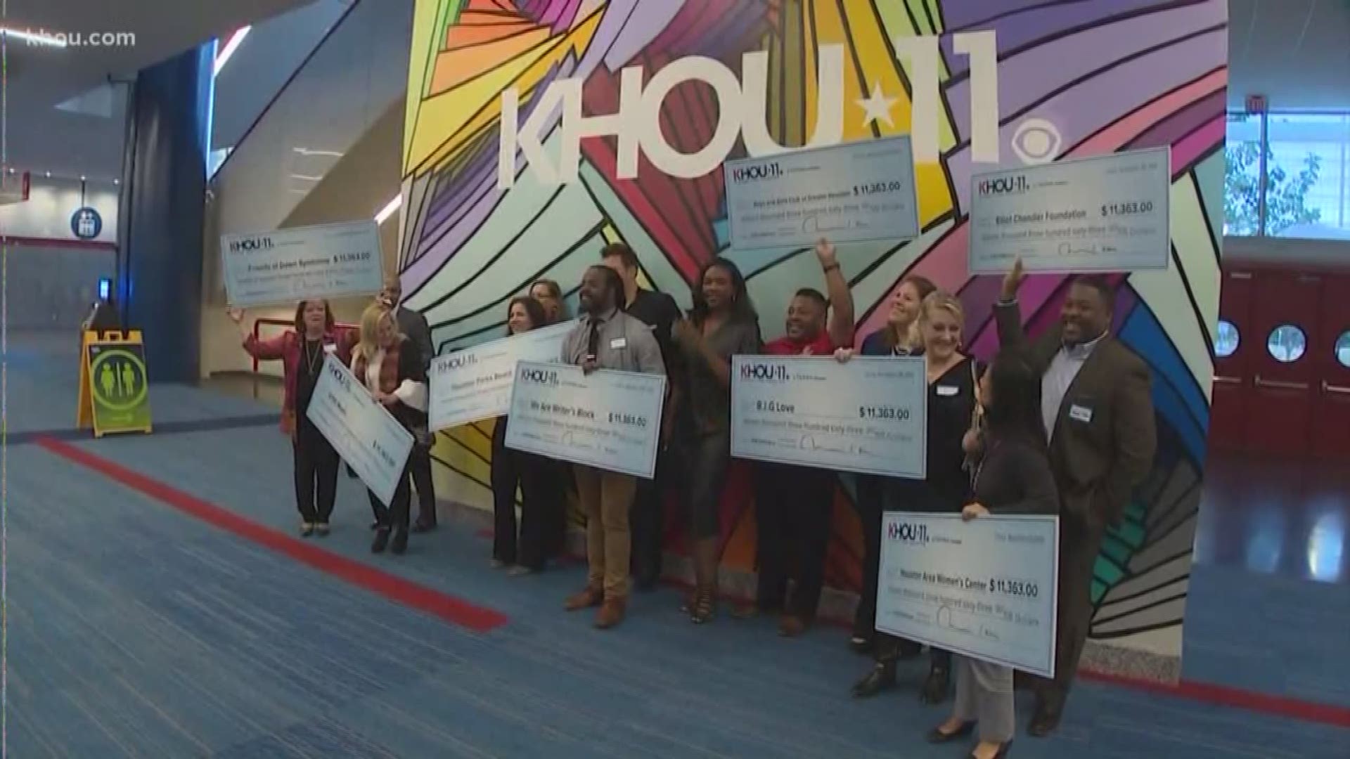 KHOU 11 surprised 11 different charitable groups outside our new Avenida studio with grants of more than $11,000 dollars each Monday.
