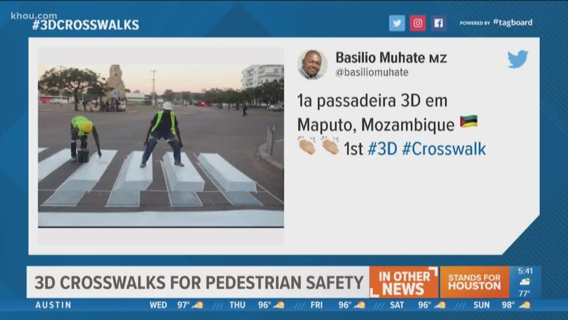 3D crosswalks aim to slow down drivers