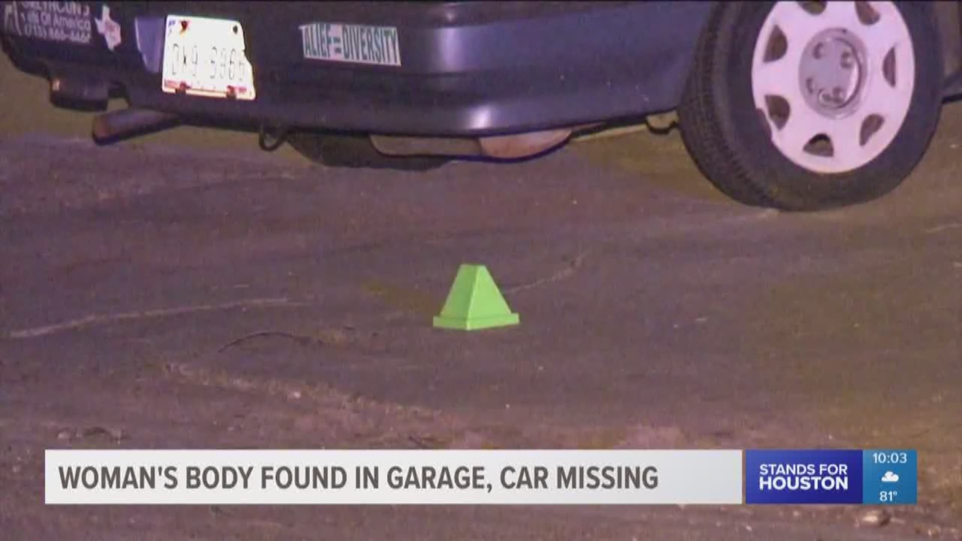 Woman's body found in west Houston garage, car missing 