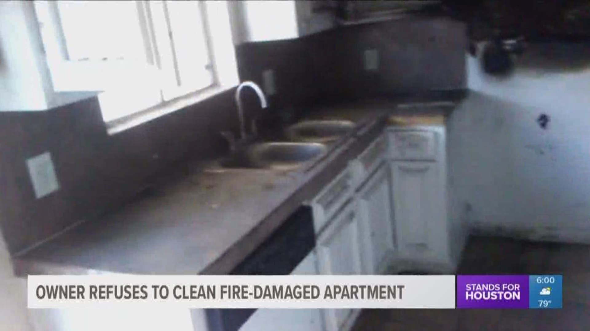 Residents of a north Harris County apartment complex say they're having to live in deplorable conditions after the unit above them caught fire last week.
