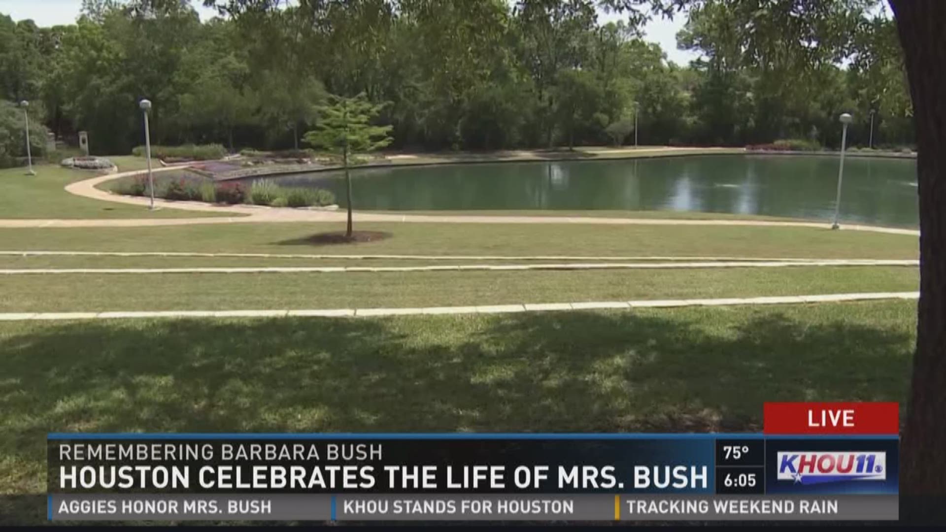 The former First Lady Barbara Bush will be buried at Texas A&M University in College Station on Saturday. 