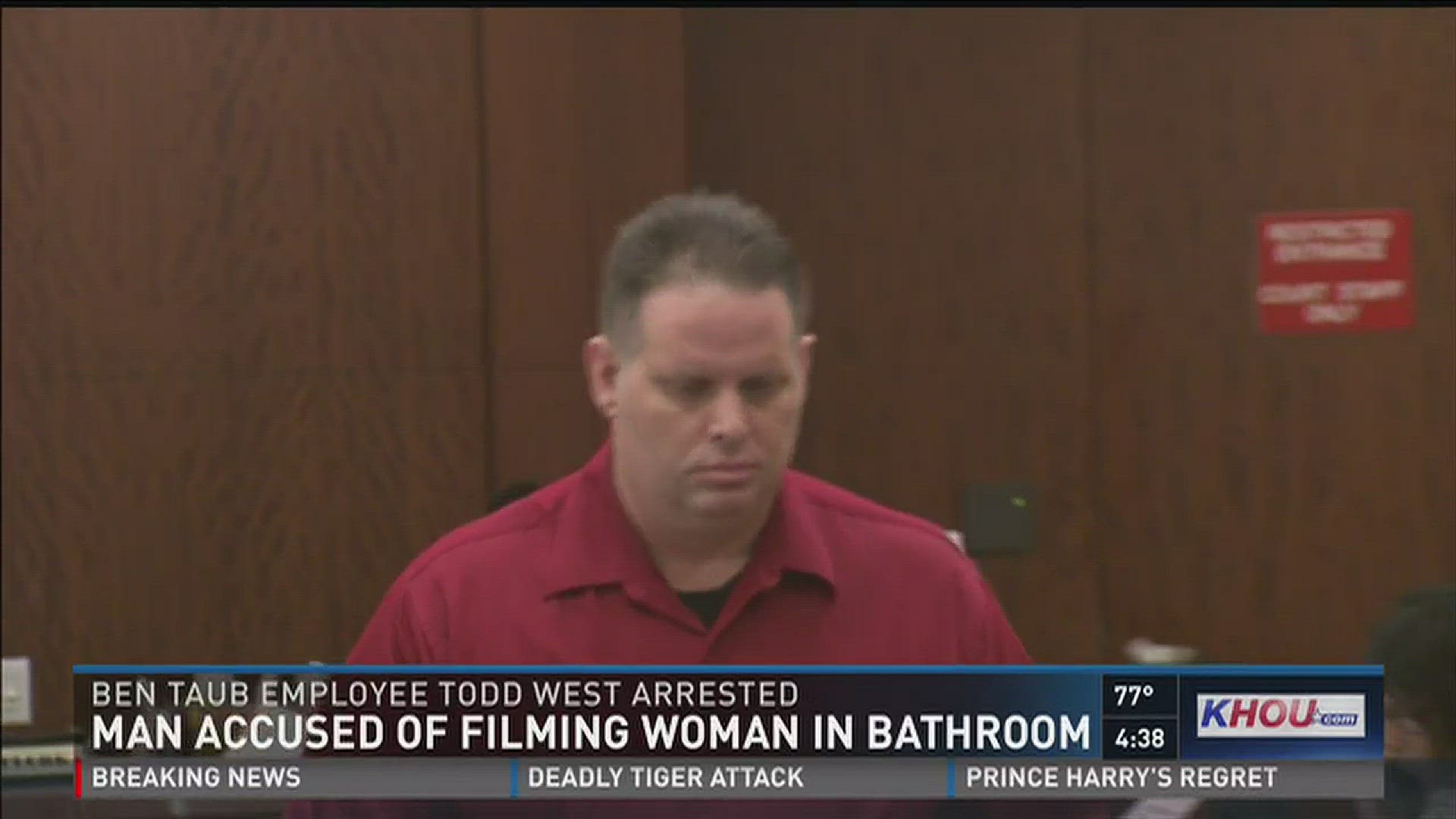 Man accused of filming woman in bathroom