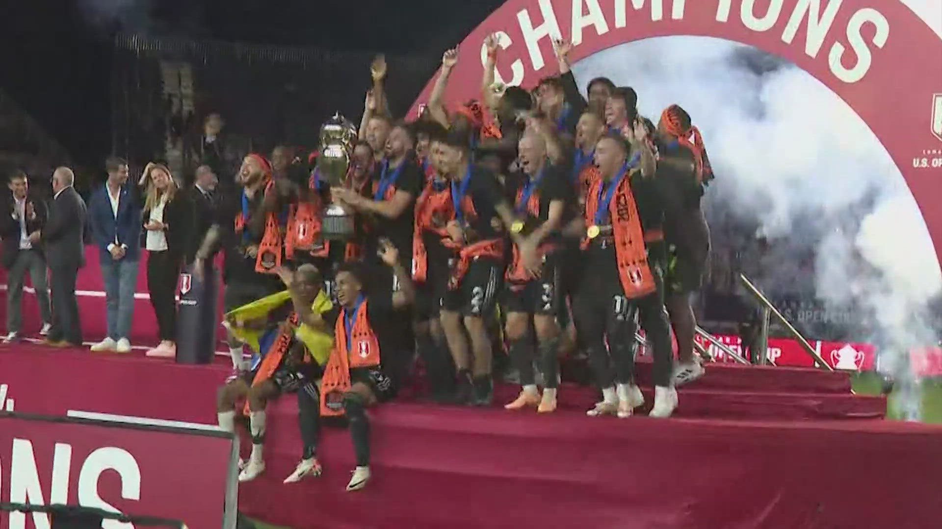 KHOU 11's Jason Bristol is in South Florida, where the Dynamo won the U.S. Open Cup championship.