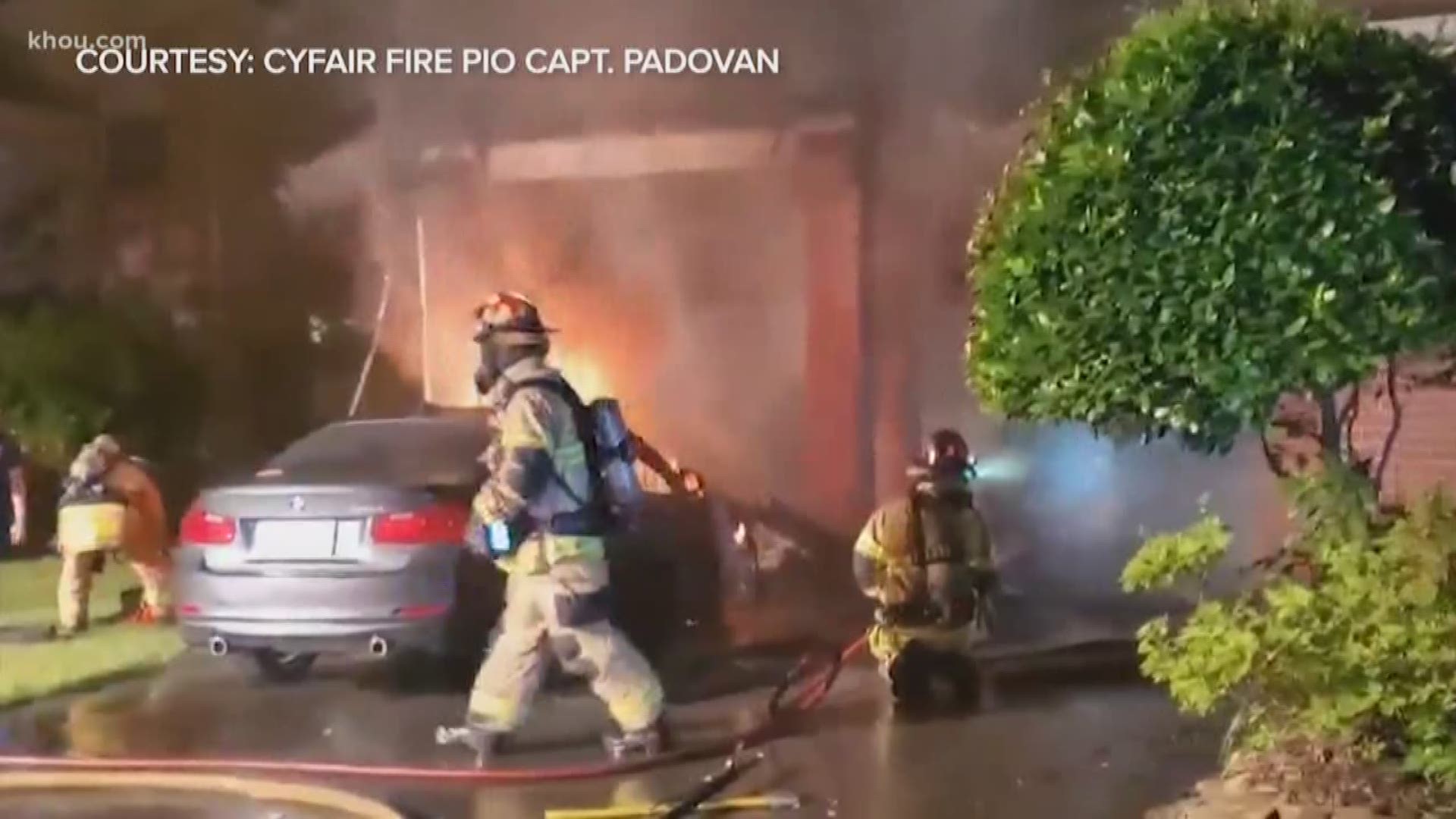 KHOU 11's Michelle Choi reports on a fire in the Cypress area. It happened late June 3, 2019.