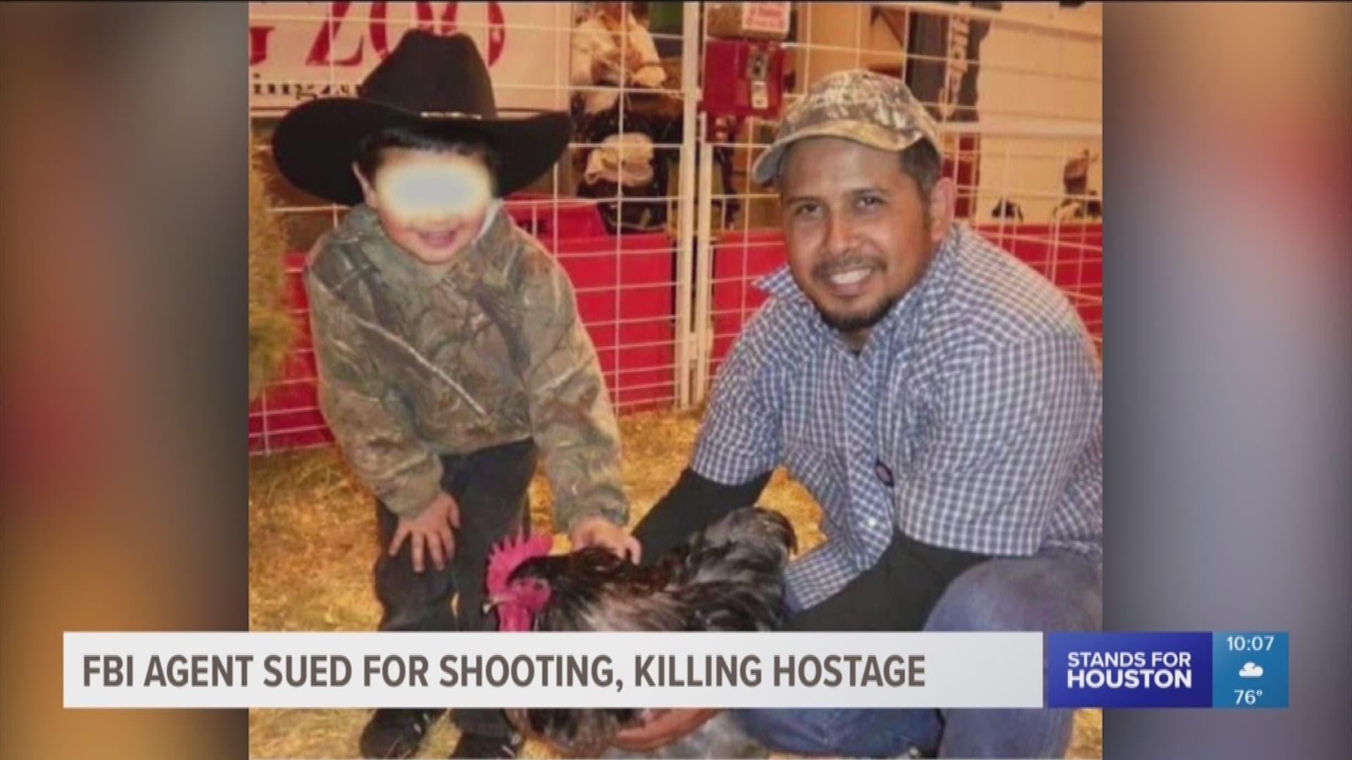 A wrongful death lawsuit was filed Sunday on behalf of a 12-year-old boy left orphaned after a FBI agent mistakenly shot and killed the boy?s father during a hostage situation in January.