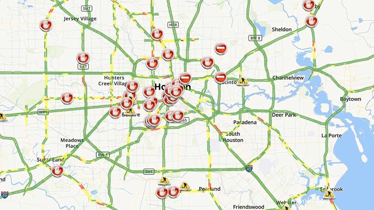 TRAFFIC: Check slowdowns on Houston-area roads