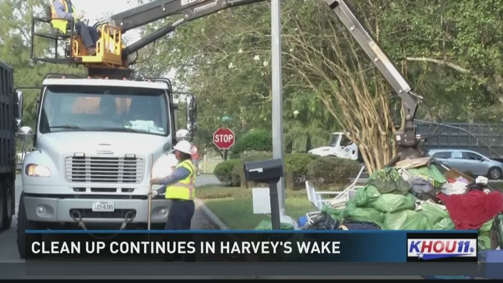 As flood waters start to go down, clean up continues across the Houston area.