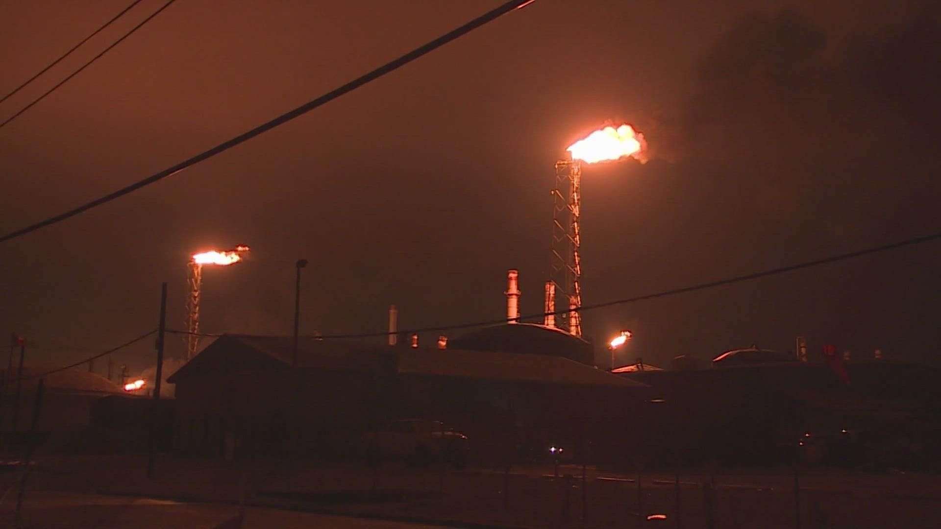 Early records shows the amount of emissions released Friday evening was one of the area's largest in the last five years.