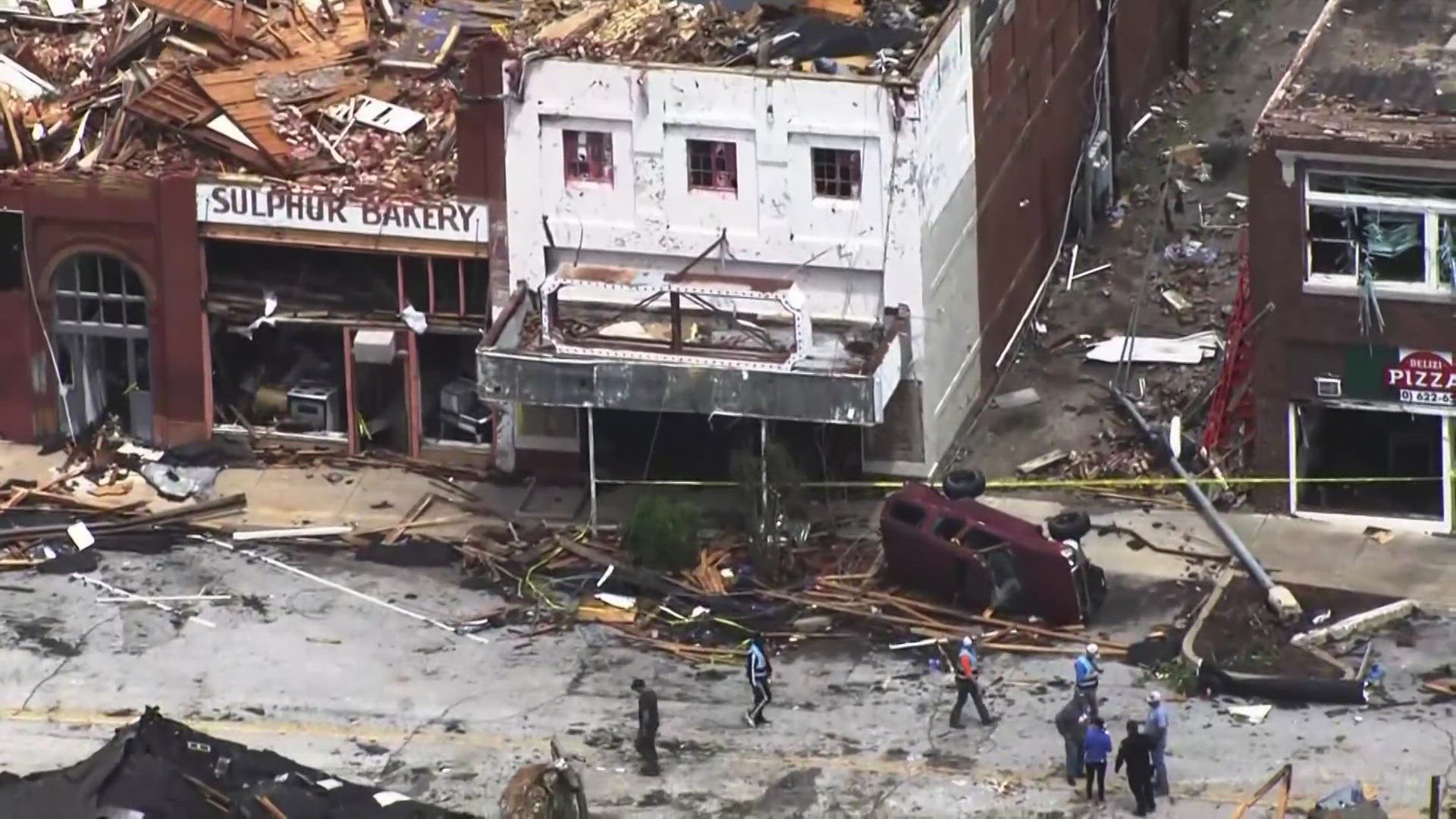 The tornado that caused extensive damage in Sulphur, Oklahoma was at least an EF-3, the NWS said. More than 100 tornadoes roared across the Plains States.