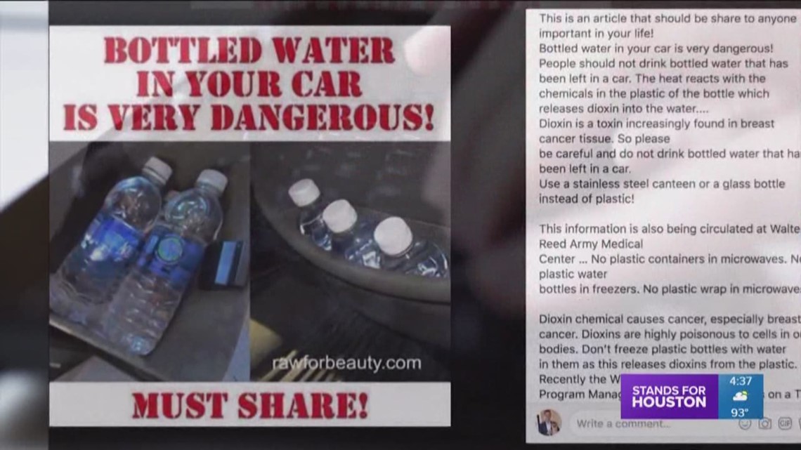 VERIFY Is bottled water safe to drink after being left in a hot car