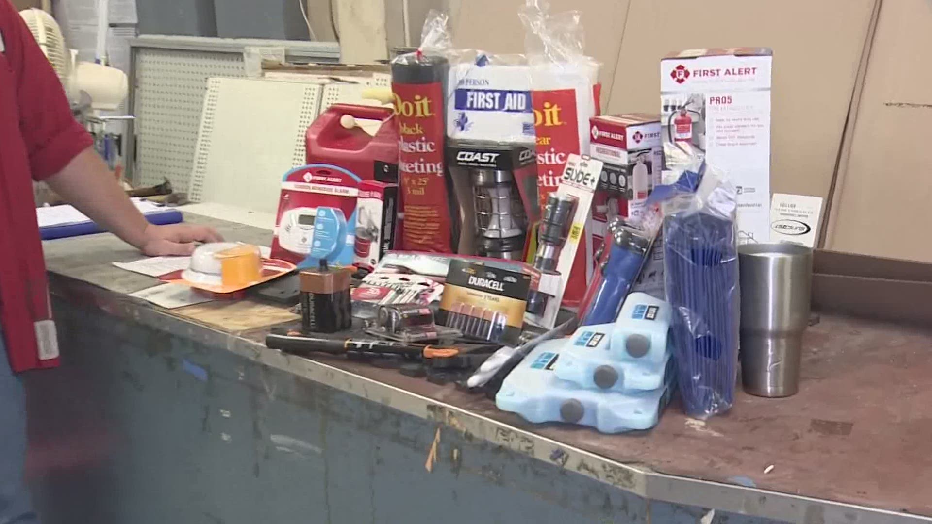 Houstonians stocked up on emergency supplies Saturday during tax-free weekend.