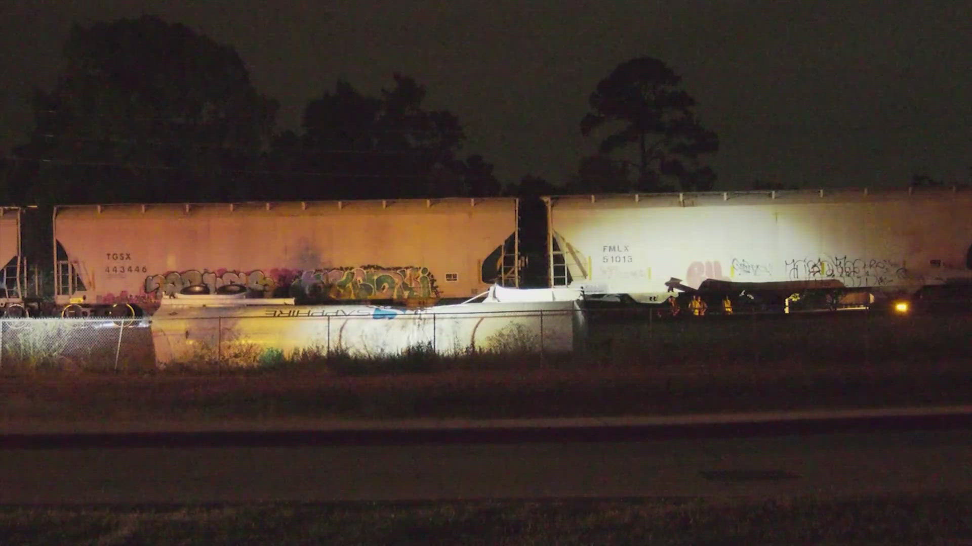 Train vs. semi crash shuts down Hildebrandt Road near Klein Oak