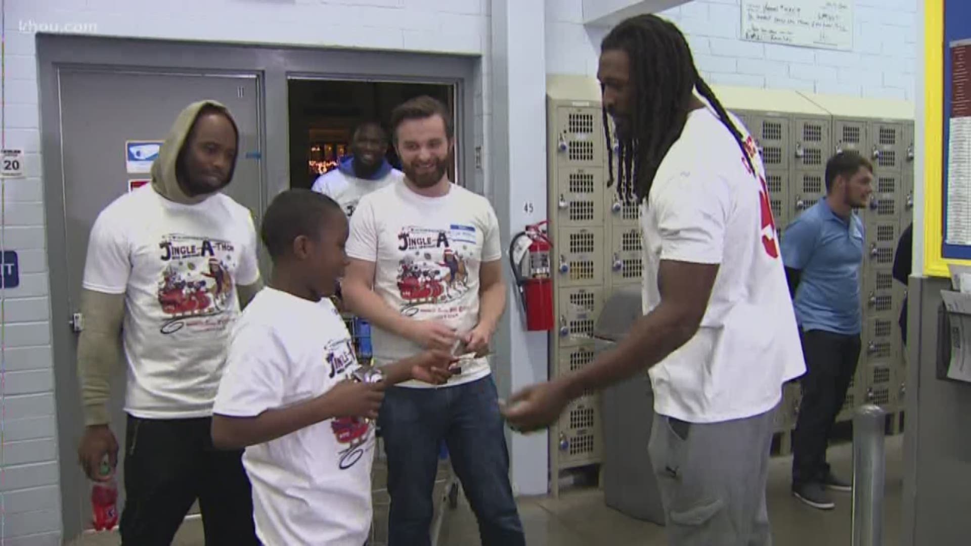 This holiday season, Texans star Jadeveon Clowney helped a group of youngsters he could relate to.