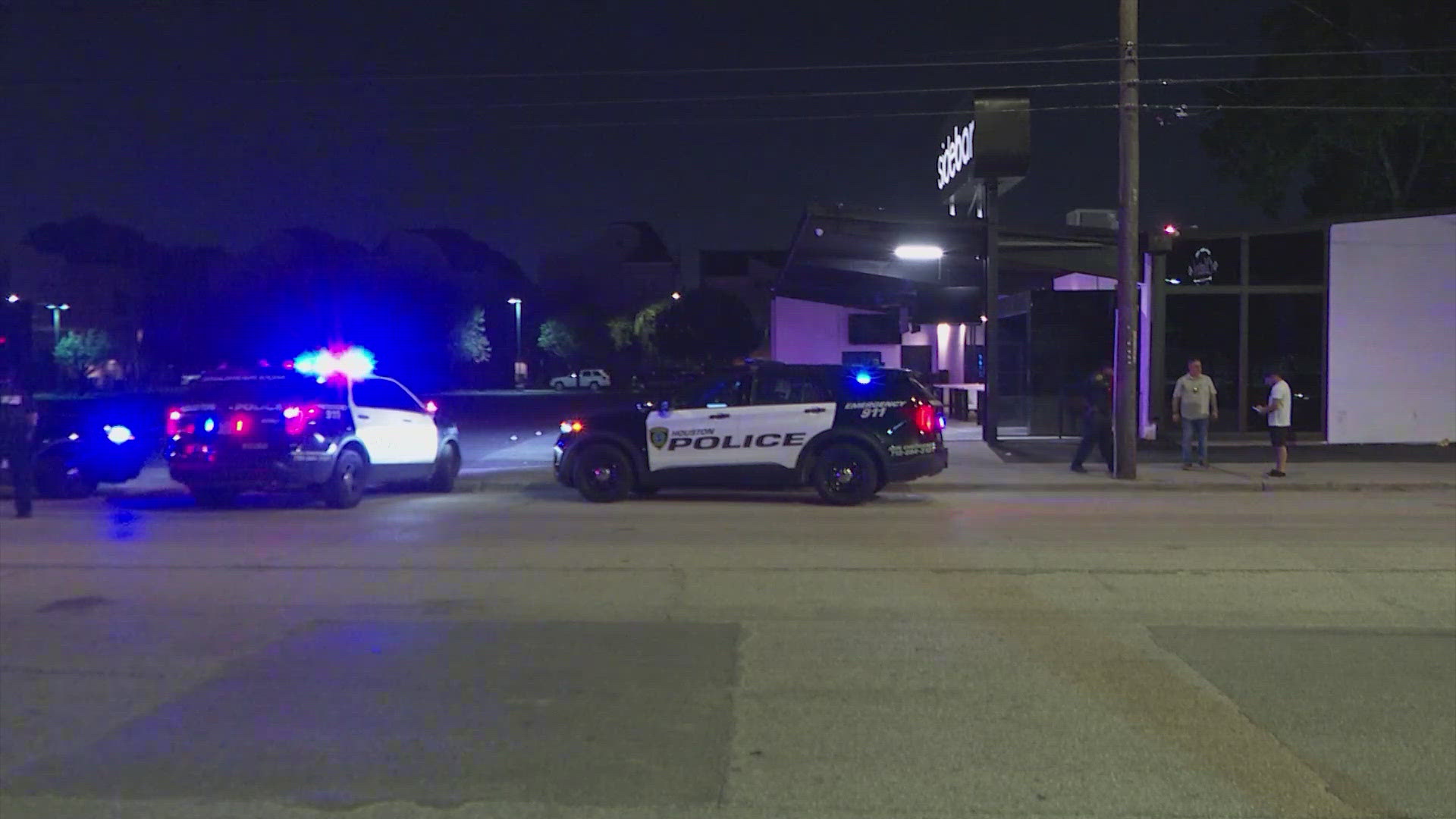 The argument escalated and the two men shot one of the victims in the stomach and grazed the other in the head, according to HPD.