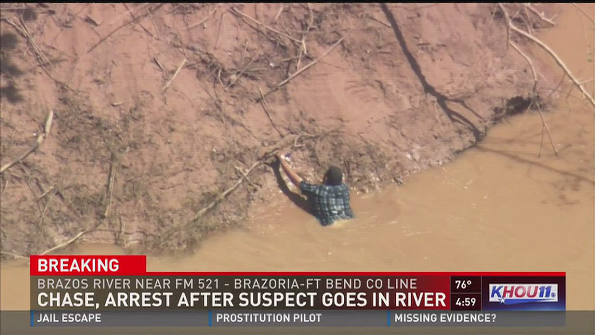 Chase Suspect In Custody After Jumping Into Brazos River 9409