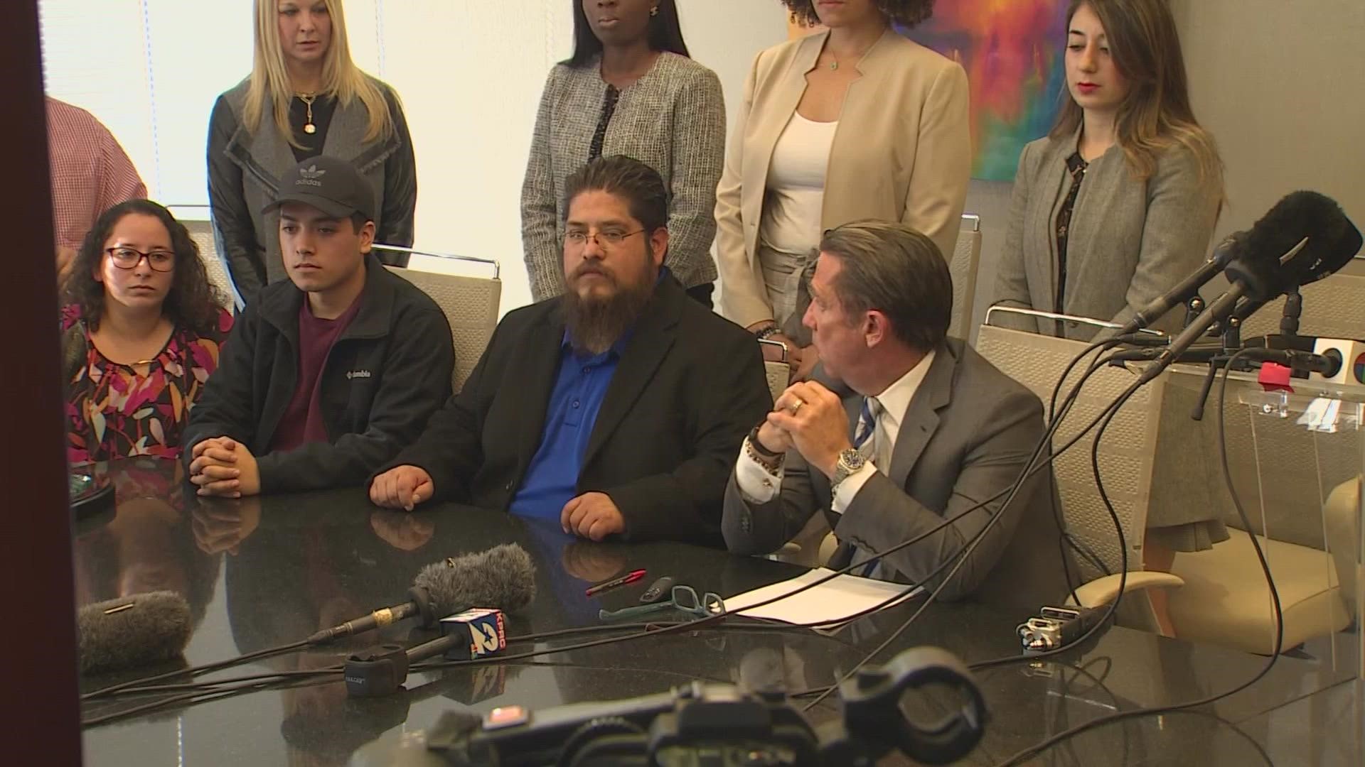 Buzbee held a news conference on Monday to discuss the lawsuit he plans to file.