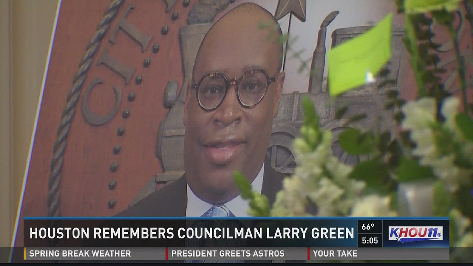 Hundreds of family, friends and colleagues said goodbye to Houston City Council Member Larry Green on Monday.