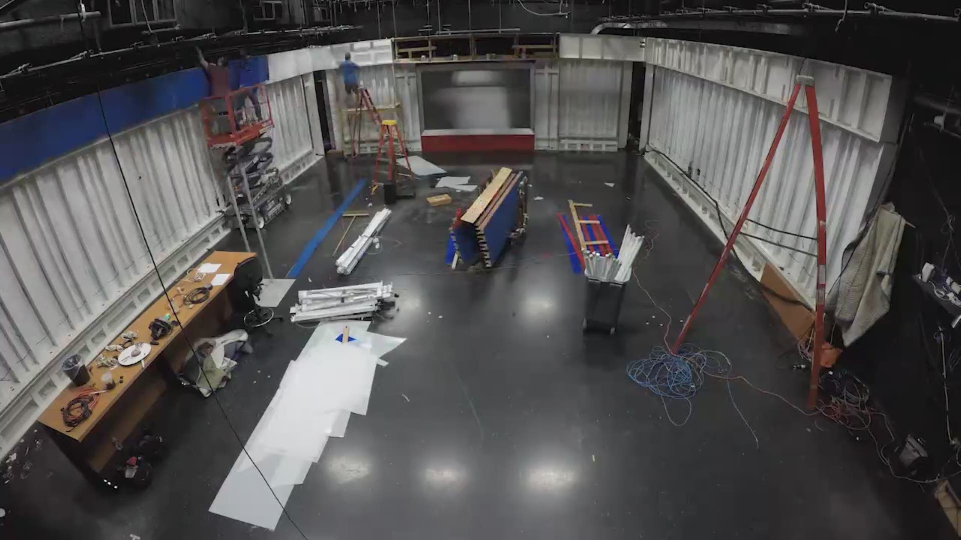 This time lapse video shows the construction of the new KHOU 11 studio set.