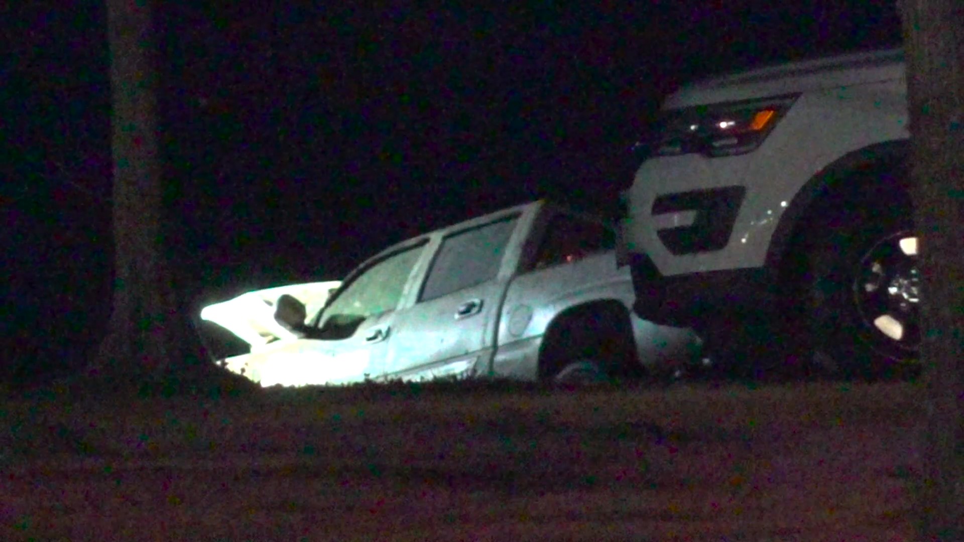The wreck happened before 8 p.m. in the 8800 block of N. Main north of Baytown where deputies found a pickup truck in a ditch.