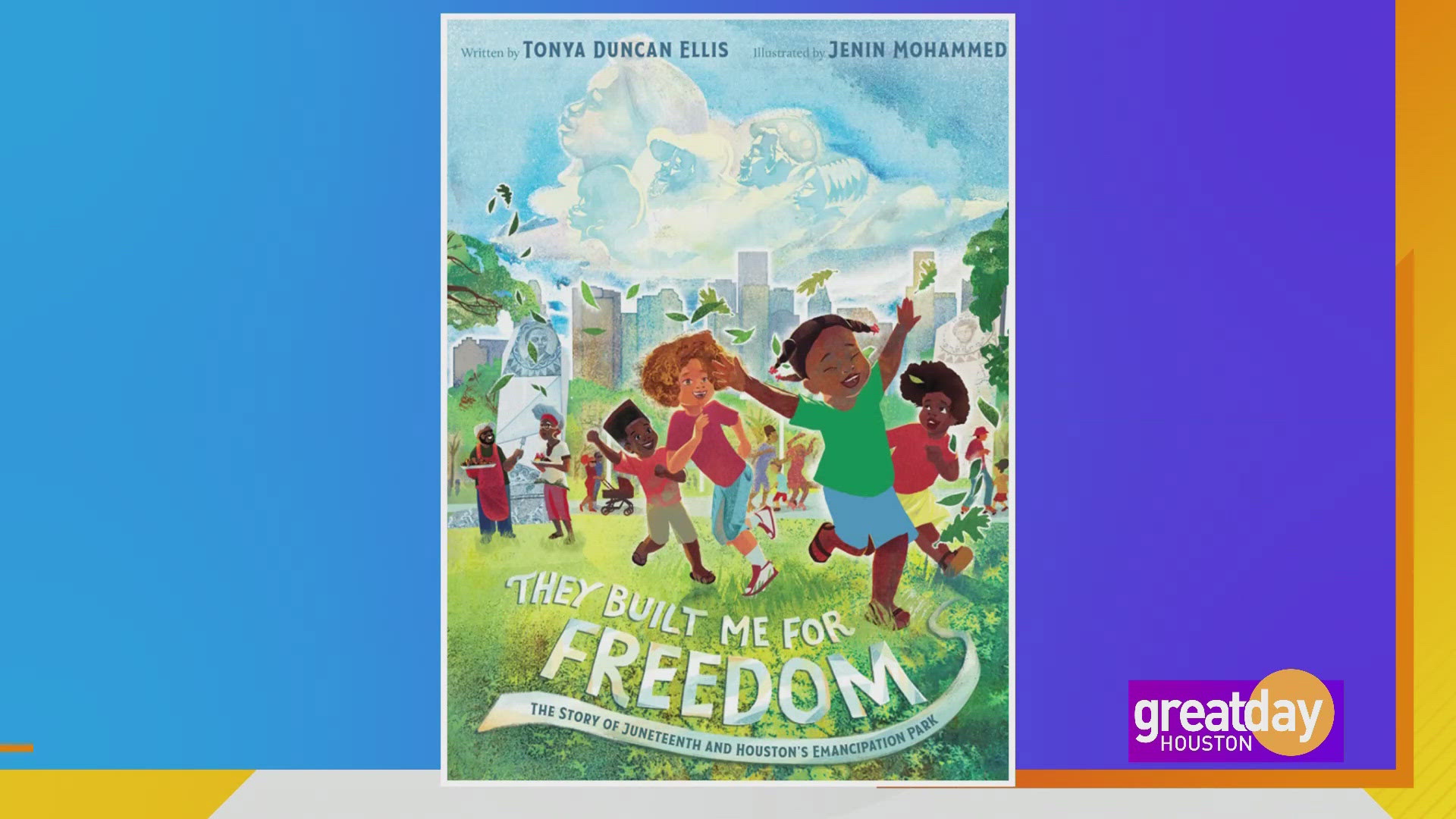 "They Built Me for Freedom" is a moving picture book about the history of Emancipation Park and the origins of Juneteenth.