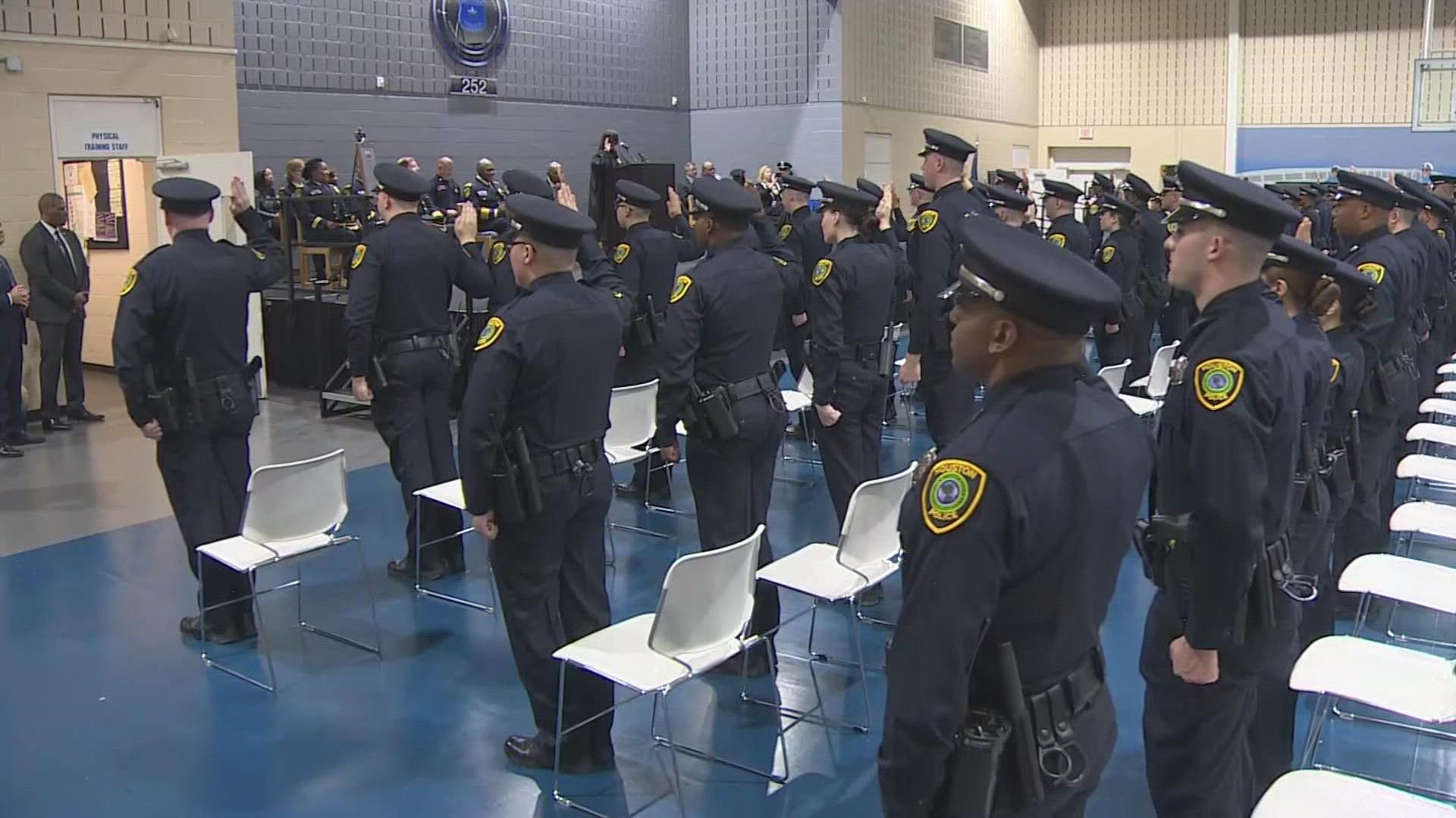 On Thursday, 61 cadets were sworn in, but HPD is hoping to add many more officers to their force this year.