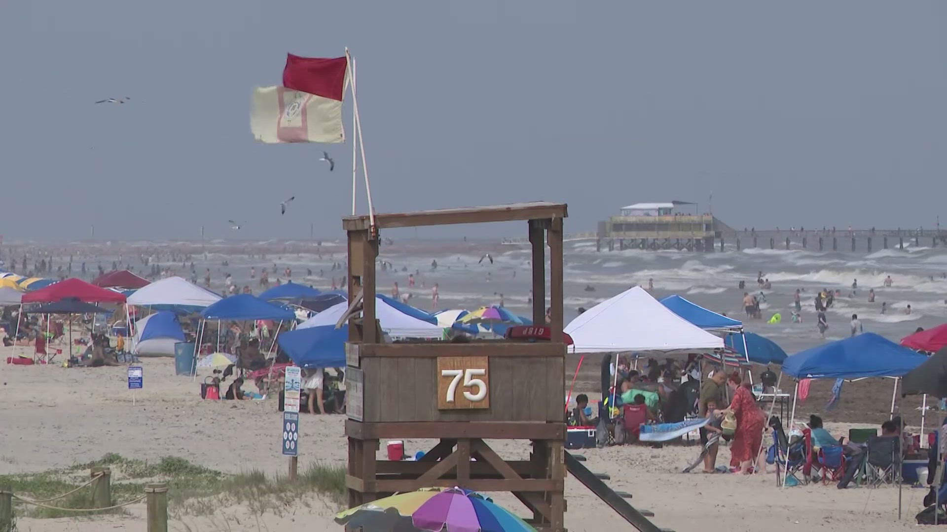 Witnesses said the girl was bodysurfing with her brother when they noticed she was struggling in the water.